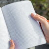 Notizbuch ca.A5 50Blatt 100 g/m&sup2; kariert hellgrau   vegan Softcover SIGEL RU100 Produktbild Detaildarstellung 2 S