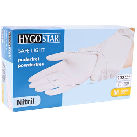 Einweghandschuhe M 100 St&uuml;ck wei&szlig;transparent HYGOSTAR 27059 Produktbild Einzelbild 1 XL