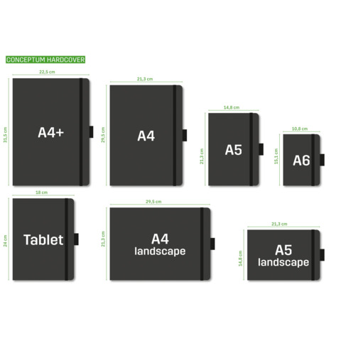 Collegeblock ca. A5 liniert schwarz   ohne Register Hardcover SIGEL CO823 Produktbild Detaildarstellung 5 XL