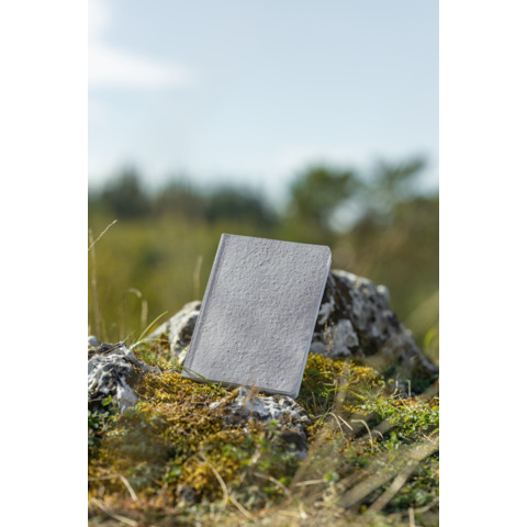 Notizbuch ca.A5 50Blatt 100 g/m&sup2; kariert hellgrau   vegan Softcover SIGEL RU100 Produktbild Produktabbildung aufbereitet 2 XL