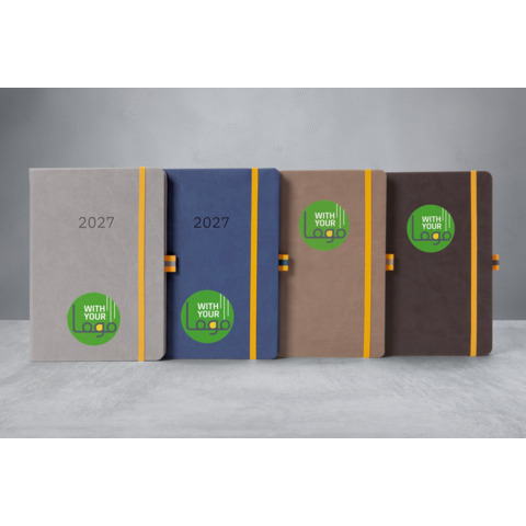 Notizbuch ca. A5 88Blatt 80 g/m&sup2; liniert hellgrau   linescape Hardcover SIGEL LS101 Produktbild Anwendungsdarstellung 1 XL