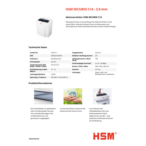 HSM Aktenvernichter, Schredder, Papierschredder HSM Aktenvernichter, Schredder, Papierschredder